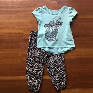 Healthtex | Kitty Leopard Shirt & Pants Set